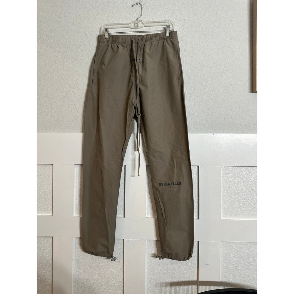 Fear of God Essentials nylon track pants taupe Q10